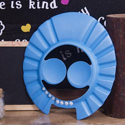 Козирок для душу та стриження волосся із захистом вух (блакитний)