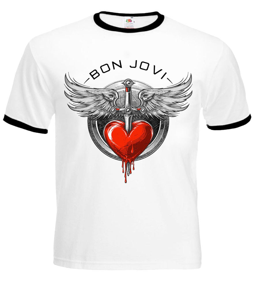 Футболка-рінгер Bon Jovi, Розмір M