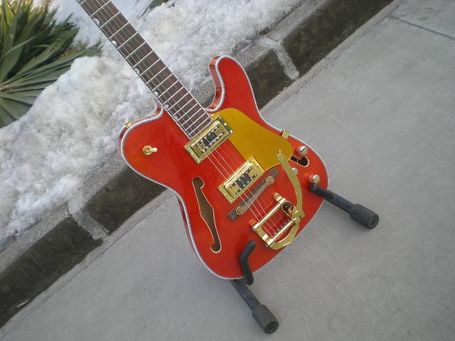 Електрогітара Fender Telecaster Thinline Double Bigsby Red H-H China