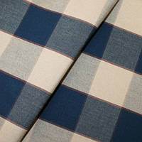 Профессиональная ткань для штор,чехлов, наматрасников Дралон тефлон бежево-синяя клетка