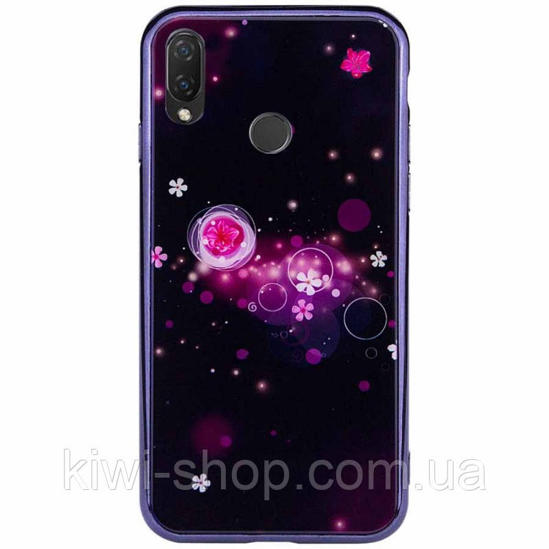 TPU+Glass чохол Fantasy для Xiaomi Redmi 7 — бульбашки та квіти