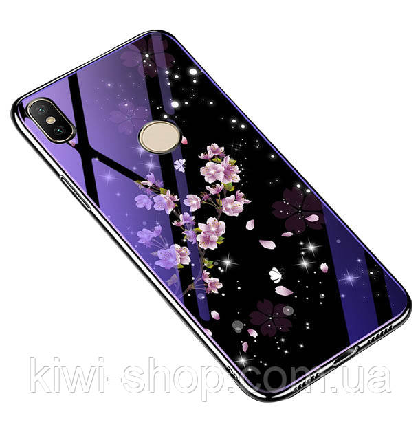 TPU+Glass чохол Fantasy для Xiaomi Redmione 5/ note 5 pro — цвітіння