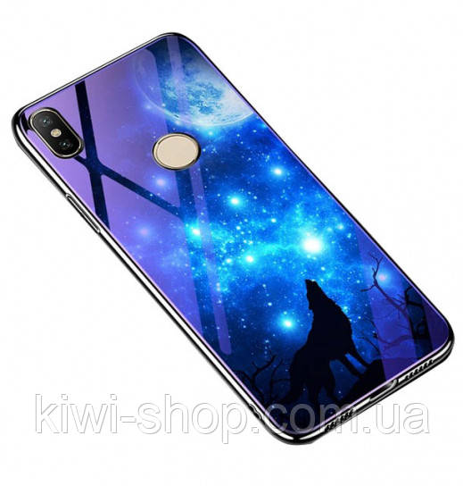 TPU+Glass чохол Fantasy для Xiaomi Redmione 5/ note 5 pro — місячна ніч