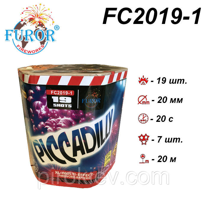 FC2019-1 Piccadilly салют калібр 20 мм, 19 пострілів, Furor