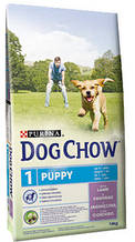 Dog Chow (Дог чау) Puppy Lamb Корм для цуценят і собак середніх та великих порід з ягням, 14 кг
