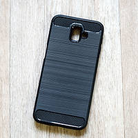 TPU чехол накладка для Samsung Galaxy J6 Plus (SM-J610) (black "Carbon")
