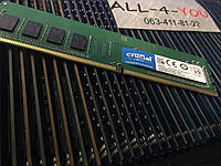 Оперативна пам`ять CRUCIAL DDR4 4GB DIMM 1.2V 1Rx8 PC4 - 2400T CL17 (17-17-17) Intel/AMD