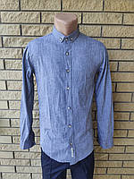 Рубашка мужская коттоновая брендовая высокого качества, маленький размер EL ZARA, Турция
