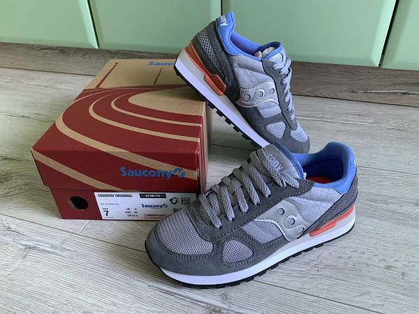 Saucony Shadow Original Dark Grey Baby Blue sinitsa shop 1031451542