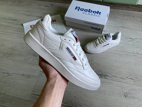 Чоловічі кросівки кеди Reebok Classic White білі, фото 1