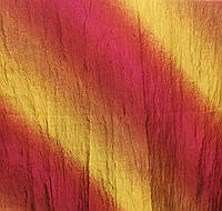 Портьерная ткань жатка радуга желто-оранжевого цвета