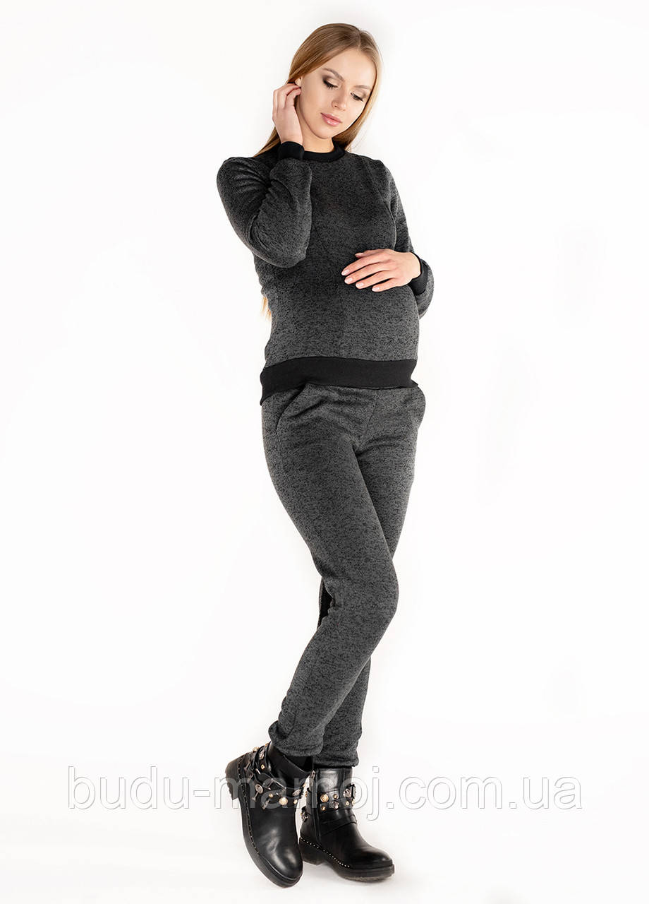 Теплий костюм для вагітних штани та кофта для годування Різні розміри, фото 1