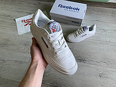Чоловічі кросівки кеди Reebok Classic White білі, фото 3