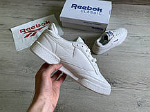 Чоловічі кросівки кеди Reebok Classic White білі, фото 5