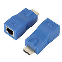 Подовжувач HDMI відео сигналу по UTP кабелю по одній кручений парі передавач перетворювач HDMI Extender rj45 по локальній мережі
