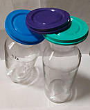 Графин декантер скляний 1 л з пластиковою фіолетовою кришкою для вина, води Uniglass Carafe Athos, фото 6