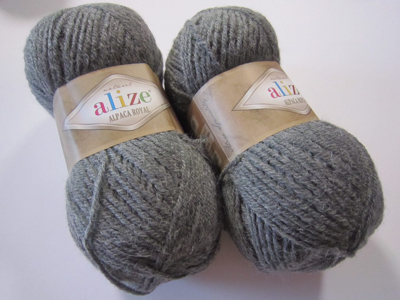 ALPACA ROYAL 196 СІРИЙ МЕЛАНЖ - 30% альпака, 15% вовна, 55% акрил, фото 1