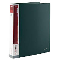 Папка А4 на 4 кільця 35 мм Axent, зелена