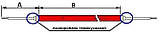 ТЕН відтаювання випарника 2350Вт (1175Вт+1175Вт), 230В, з перемичкою і гнучкими проводами, нержавійка, Lr=5600мм, фото 3