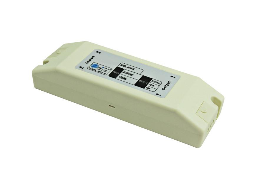 Блок живлення 60 ватів — 12 V, 5 А, IP20, у пластиковому корпусі, Premium клас, гарантія 2года.