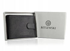 Чоловічий шкіряний гаманець Betlewski з RFID 9,5 х 12,5 х 2 (ТРМ-KZ-60) - чорний