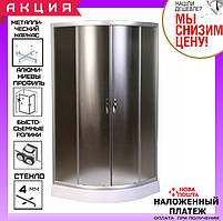 Душова кабіна 100x100 см AquaStream Simple 110 LW профіль сатин, скло матове