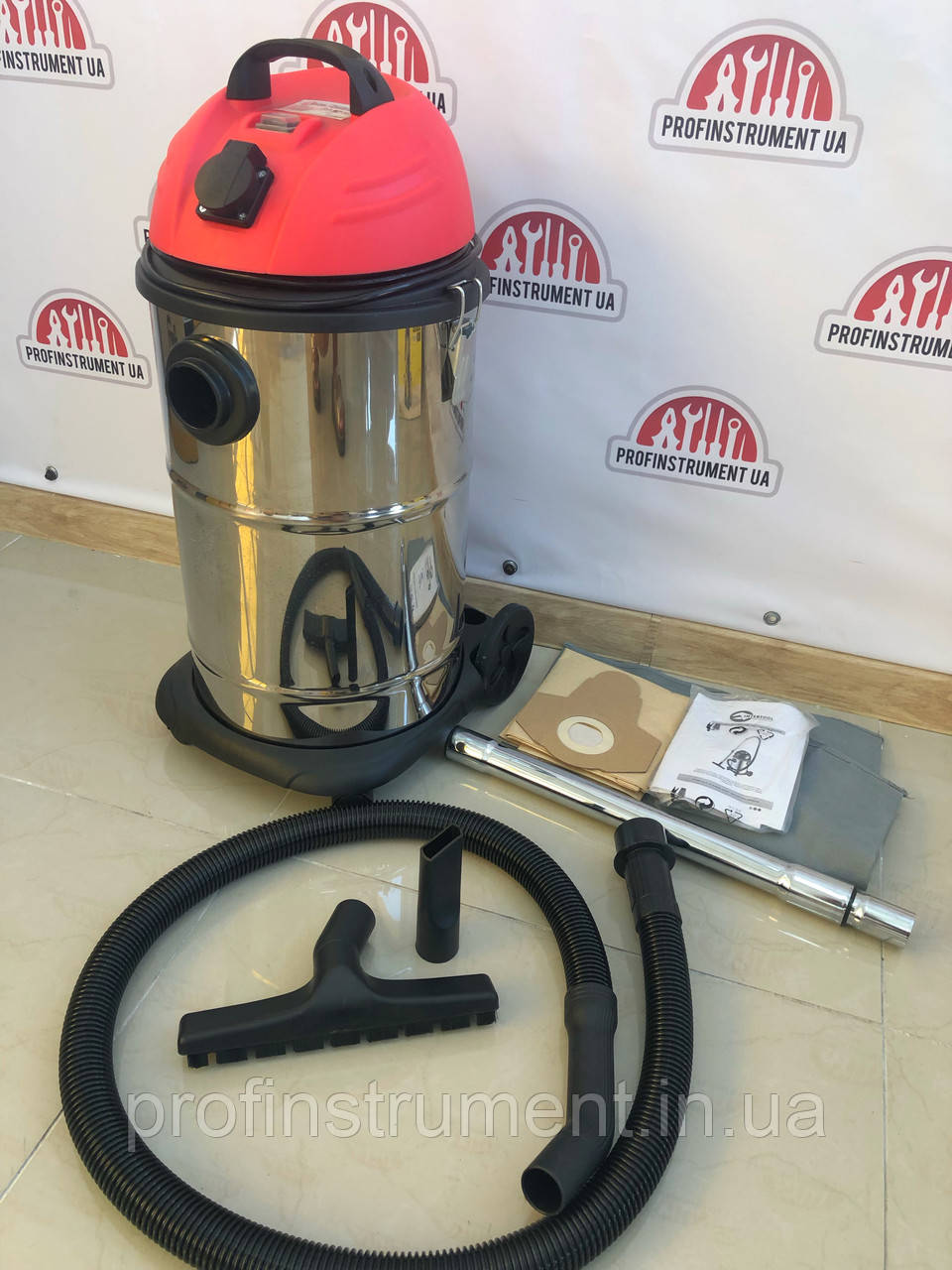 Пилосос будівельний Intertool DT-1030 (30 л, 1400 Вт)