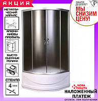 Душова кабіна 80х80 см AquaStream Simple 88 HW профіль сатин, скло матове