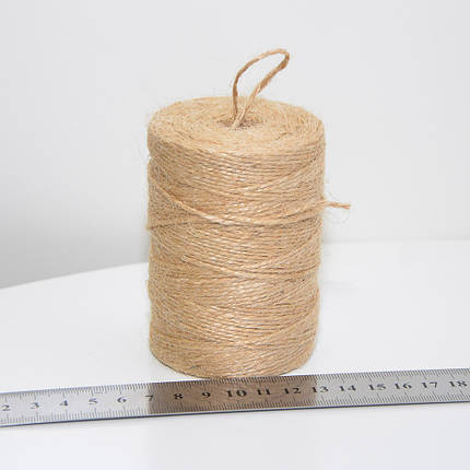 Шпагат джутовий 150 г, 1.5 мм, 2 нитки, фото 1