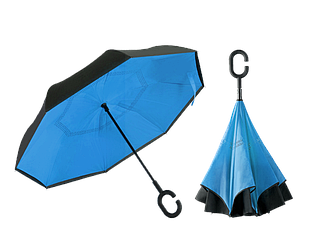 Зонт навпаки Up Brella однотонний Блакитний