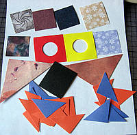 Набор для скрапбукинга. Квадраты и треугольники из бумаги, 31 штука