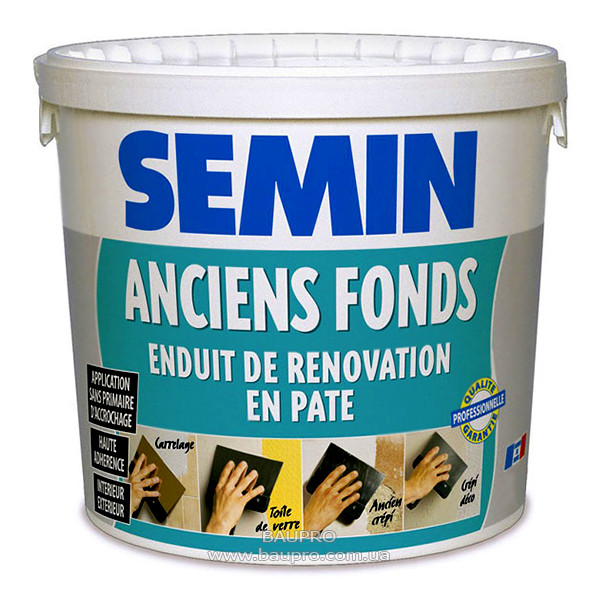 Шпаклівка SEMIN ANCIEN FONDS (HERCULE) вологостійка, 15 кг