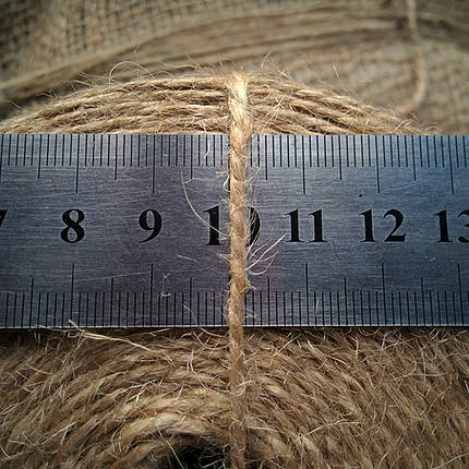 Шпагат джутовий 800 г, 2 мм, 2 нитки, фото 4