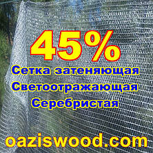 Срібляста сітка 1,5*100м енергозберігаюча світловідбиваюча 45%, фото 4