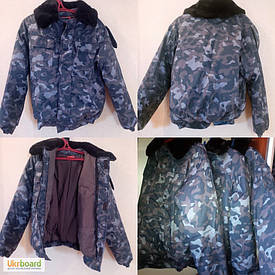 Бушлат зимовий, охорона міста, з хутром воріт. Куртка утеплена