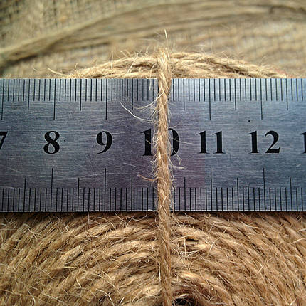 Шпагат джутовий 1 кг, 2.5 мм, 3 нитки, фото 4