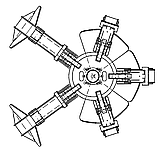 PZG350PS4 Грейфер, 4 пелюстки, 350 л, відкритий, фото 4