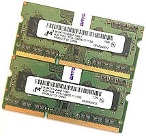 Оперативна пам'ять для ноутбука Micron DDR3L 8Gb (4Gb+4Gb) 1600MHz PC3L-12800S CL11 (MT8KTF51264HZ-1G6E1) Б/В