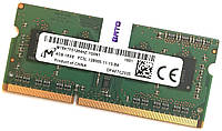 Оперативная память для ноутбука Micron DDR3L 4Gb 1600MHz PC3L-12800S CL11 (MT8KTF51264HZ-1G6N1) Б/У