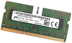 Оперативна пам'ять для ноутбука Micron DDR3L 4Gb 1600MHz PC3L-12800S CL11 (MT8KTF51264HZ-1G6N1) Б/В