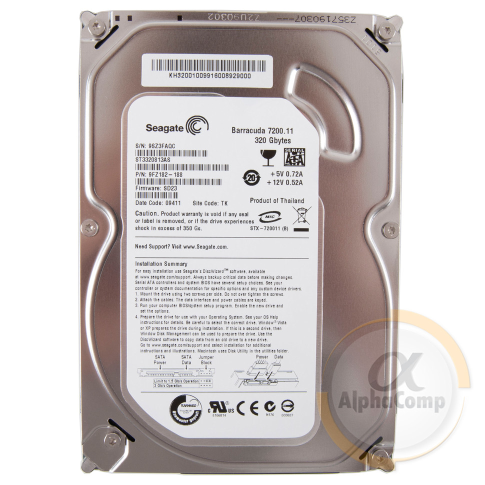 Жорсткий диск 3.5" 320 Gb Seagate ST3320813AS (16Mb/7200/SATAII) БУ