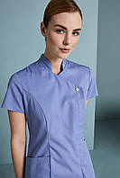Топ женский медицинский голубой на потайных кнопках Atteks - 03195