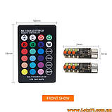 Автолампи габарити + стробоскоп з пультом ДК W5W T10 LED RGB CANBUS світлодіодні, фото 5