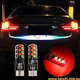 Автолампи габарити + стробоскоп з пультом ДК W5W T10 LED RGB CANBUS світлодіодні, фото 8