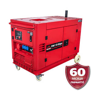 Дизельний генератор 10 кВт, 380 В, автопуск, VITALS Professional EWI 10-3daps