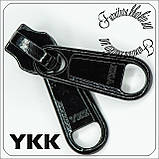 Бігунок No8RC YKK для спіральної блискавки на дві ручки чорнрго кольору, фото 2