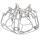 PZG350PH5 Грейфер, 5 пелюсток, 350 л, напівзакритий, фото 3