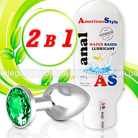 Анальна змазка з ароматом банана + Анальна пробка для новачків конусна Оригінал