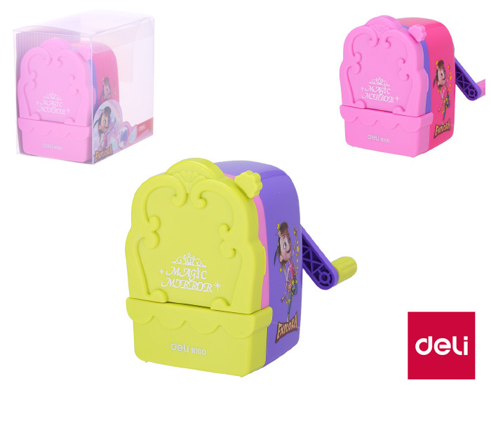 Чинка механічна Deli ER10004 мікс "Explora" з дзеркальцем