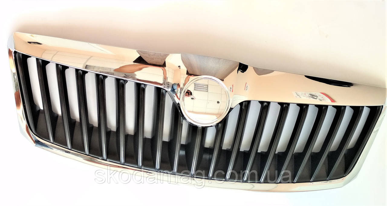 Решетка радиатора капота в сборе с хром рамкой Шкода Октавия А5 Skoda ...